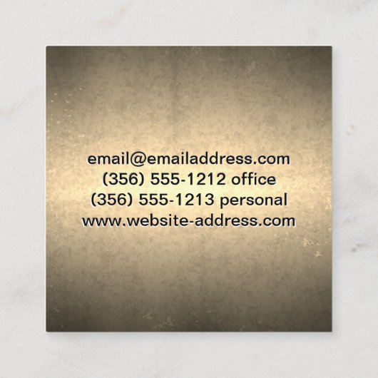 Metallic Gold Texture | Golden Shine Vierkante Visitekaartje (Achterkant)