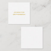 Metallic Gold & White Professional Modern Elegant Informatiekaartje (Voorkant / Achterkant)