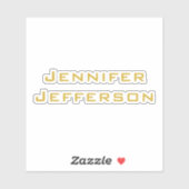Metallic Gold & White Professional Modern Elegant Sticker (Vel)