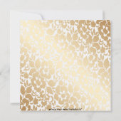 Metallic Golden White Floral First Community Kaart (Achterkant)