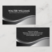 Metallic golf | Zwarte textuur Visitekaartje (Voorkant / Achterkant)