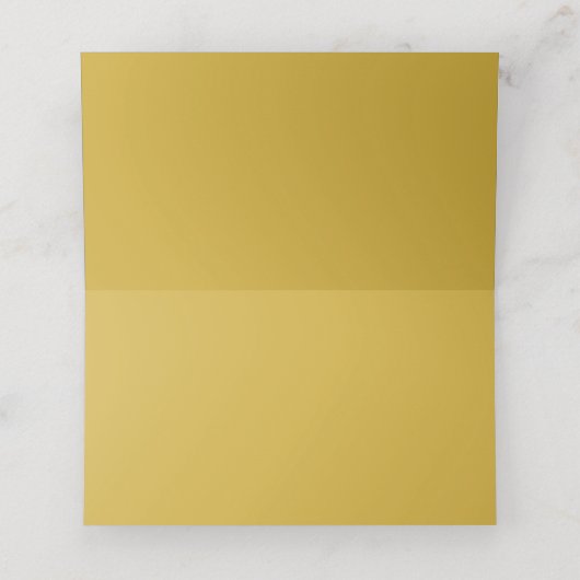Metallic goud en wit bruiloft gevouwen plaats kaar (Binnenkant ongevouwen)