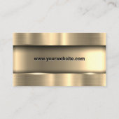 Metallic Goud | Financiën Koersgrafiek Logo Visitekaartje (Achterkant)