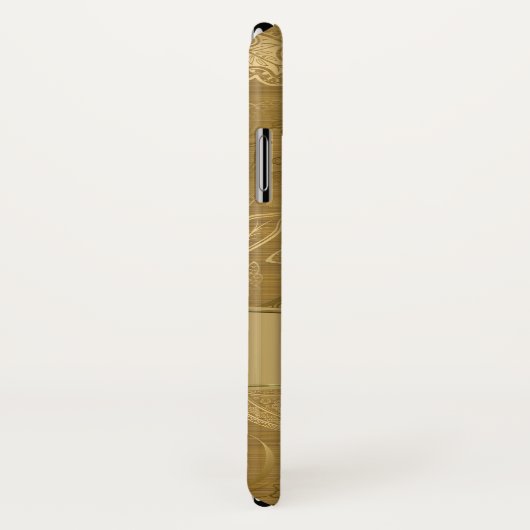 Metallic goud & goud bloemenpaisley patroon Case-Mate iPhone case (Achterkant / rechts)