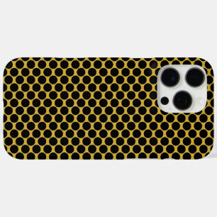 Metallic goud met zwarte puntstijl iPhone 16 pro max hoesje