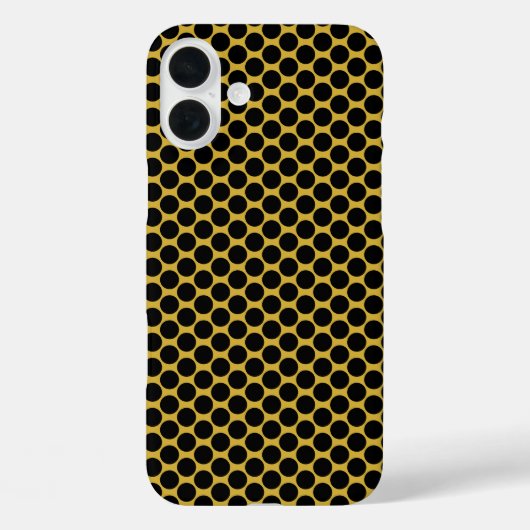 Metallic goud met zwarte puntstijl Case-Mate iPhone case (Achterkant)