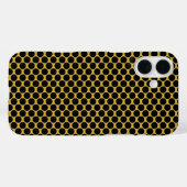 Metallic goud met zwarte puntstijl Case-Mate iPhone case (Achterkant (horizontaal))