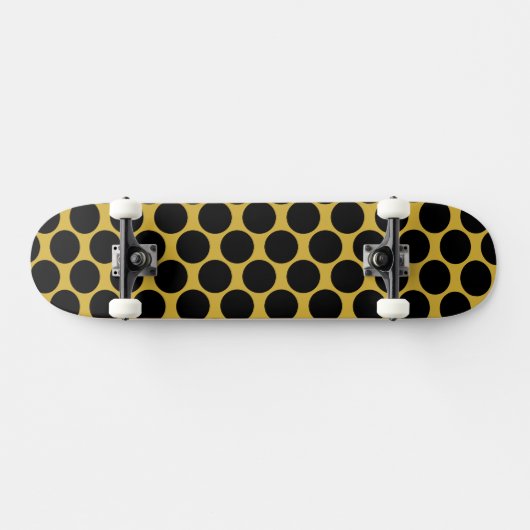 Metallic goud met zwarte puntstijl skateboard (Horizontaal)