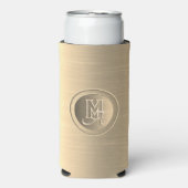 Metallic goud staal gegraveerd monogram (Seltzer Voorkant)