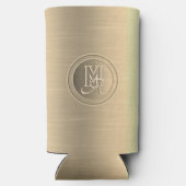 Metallic goud staal gegraveerd monogram (Achterkant)