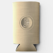Metallic goud staal gegraveerd monogram (Voorkant)