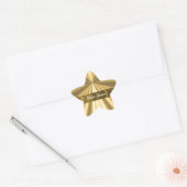 Metallic goud uitziend ster sticker (Envelop)
