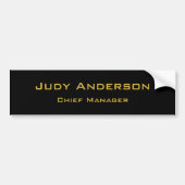 Metallic Goud & Zwart Professioneel Modern Elegant Bumpersticker (Voorkant)