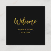 Metallic Goud & Zwart Professioneel Modern Elegant Informatiekaartje (Voorkant)