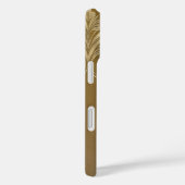 Metallic Gouden achtergrond bloemenaccent Case-Mate iPhone Case (Achterkant / Rechts)
