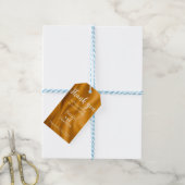 Metallic gouden folie dank je labels cadeaulabel (Met Touw)