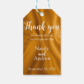 Metallic gouden folie dank je labels cadeaulabel (Achterkant)