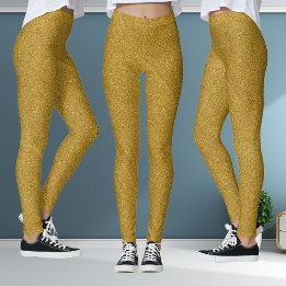 Metallic gouden glitter patroonstijl Leggings