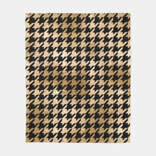 Metallic gouden honden tand, mode patroon. fleece deken