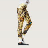 Metallic gouden luipaard Leggings & yogabroek (Rechts)
