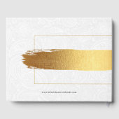 Metallic gouden penseelstreek moderne typografie gastenboek (Achterkant)