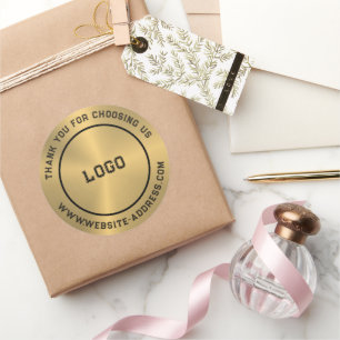 Metallic gouden textuur aangepaste tekst ronde sticker