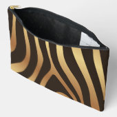 Metallic gouden zebra strepen patroon etui (Open)
