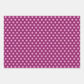 Metallic Grape Paars Pink Berry Dot Kerstmis Inpakpapier Vel (Voorkant 2)
