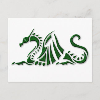 Metallic Green Dragon Briefkaart