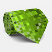 Metallic Green Sequins zien Disco Mirrors Bling Stropdas (Opgerold)