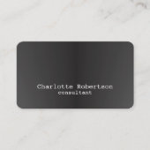 Metallic Grey Plain Creatief Modern Consultant Visitekaartje (Voorkant)