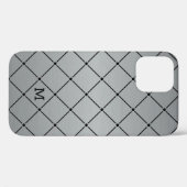 Metallic grijs achtergrond Case-Mate iPhone case (Achterkant (horizontaal))