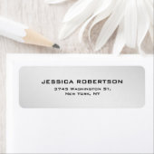 Metallic grijs effen elegant modern trendy etiket (Insitu)