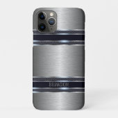 Metallic grijs industrieel geometrisch ontwerp Case-Mate iPhone case (Achterkant)