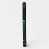 Metallic groen ontwerp geborsteld aluminium look Case-Mate iPhone case (Achterkant/links)