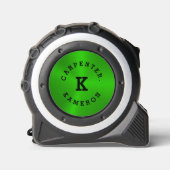 Metallic groene textuur, aangepaste monogram | Tek Rolmaat (Voorkant)
