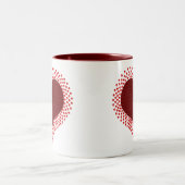 Metallic hartslag Mok, rood Tweekleurige Koffiemok (Center)