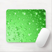 Metallic heldere groene Abstracte Regen druppels Muismat (Met muis)