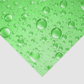 Metallic heldere groene Abstracte Regen druppels Tissuepapier (Detail)