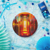 Metallic hemellucht papieren bordje (Feest)