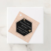 Metallic Honeycomb Gold Monogram Honing Jar Bedankjes Labels (In situ)