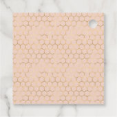 Metallic Honeycomb Gold Monogram Honing Jar Bedankjes Labels (Achterkant)
