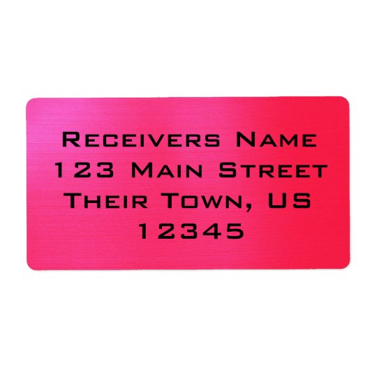 Metallic Hot Pink Etiket (Voorkant)