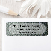 Metallic kantoor-adresretourlabel etiket (Insitu)