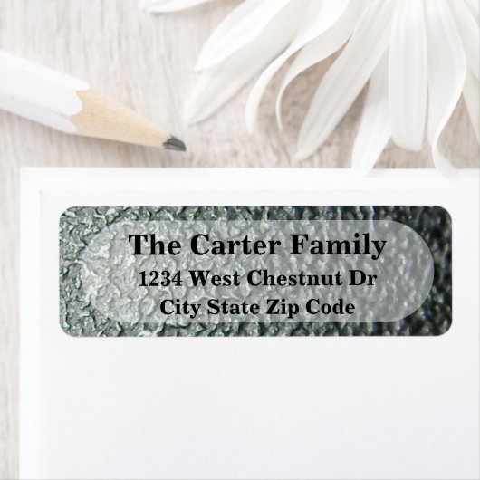 Metallic kantoor-adresretourlabel etiket (Insitu)