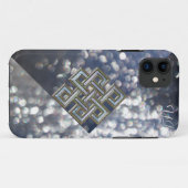 Metallic Keltic Knot Glitter Monogram Hoesje. Case-Mate iPhone Case (Achterkant (horizontaal))