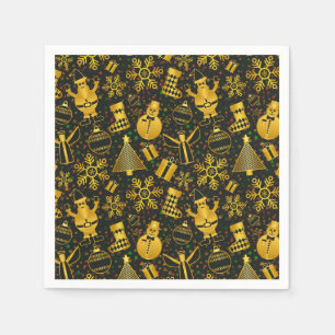 Metallic kerstcollage servet