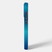Metallic kobalt blauw textuur monogram Case-Mate iPhone case (Achterkant / Links)
