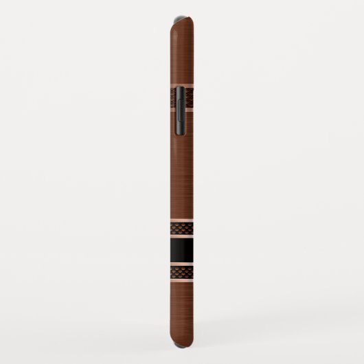 Metallic koper bruin geometrisch ontwerp 2 Case-Mate iPhone case (Achterkant/rechts)