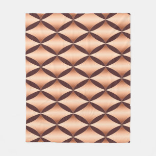 Metallic koperdiamant, patroon. fleece deken